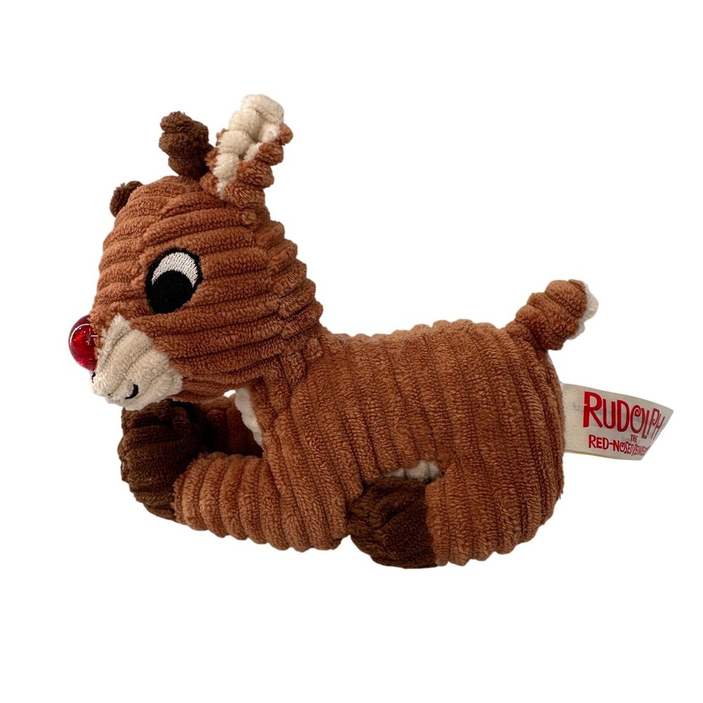 Dan Dee Rudolph the Red-Nosed Reindeer Musical Plush 8in Brown Corduroy Kids Toy